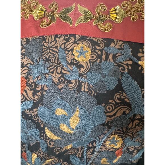 Soft Surroundings Sultana Maxi Dress Embroidered, Beaded and Sequin Embellished - Picture 9 of 10